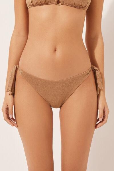 Gold Bows Gleam Bikini Bottoms, , large image number 1