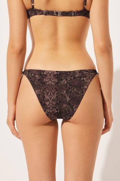 Brown Tie Side Bikini Bottoms, , large image number 2