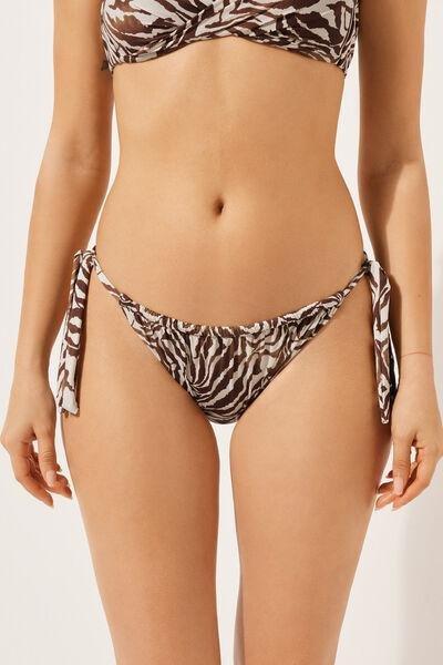 Brown Bow Detail Bikini Bottom, , large image number 1