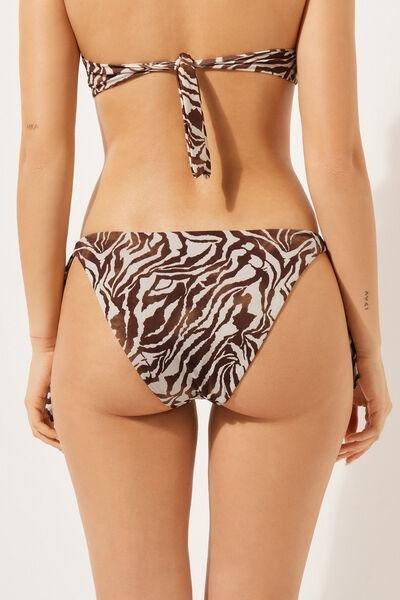 Brown Bow Detail Bikini Bottom, 5501_028E, large image number 2