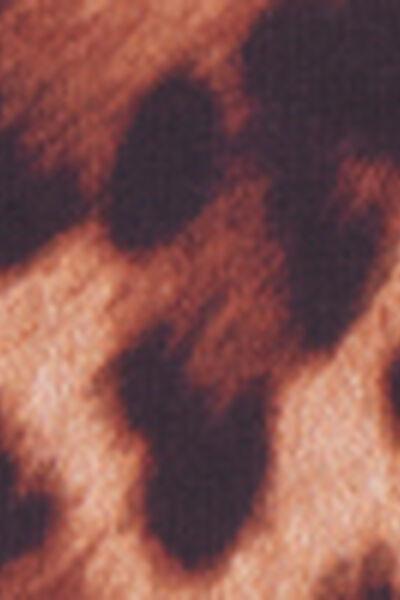Brown Animal Print Tie Side Bikini Bottoms, 5501_152E, large image number 3