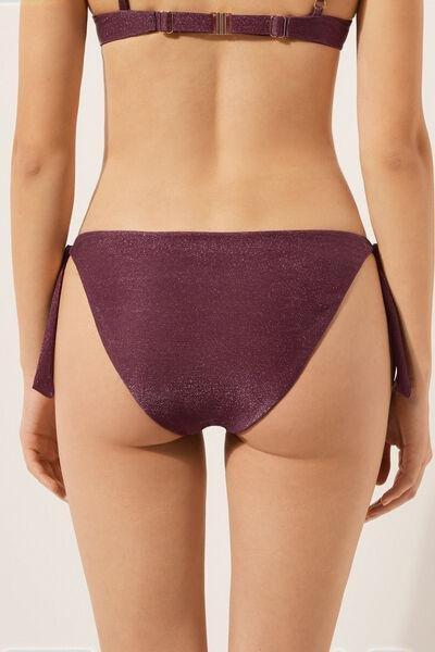 Burgundy Golden Glow Bow Bikini Bottoms, 5501_153E, large image number 2