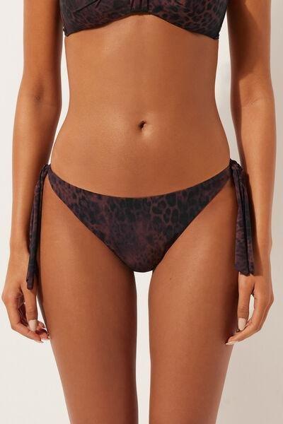 Brown Animal Print Bikini Briefs, 5501_165E, large image number 0