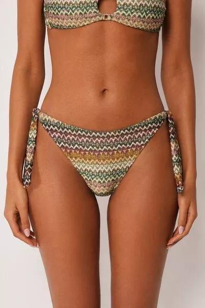 Brown Elegant Ethnic Bow Bikini Bottoms, 5501_174E, large image number 0
