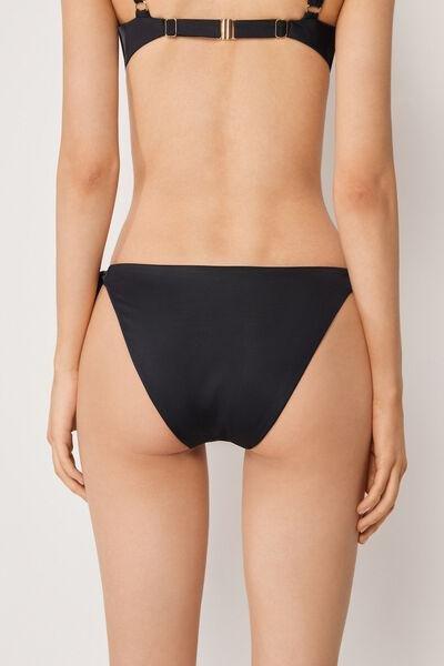 Black Premium Sculpt Tie Bikini Bottoms, 5501_163E, large image number 2