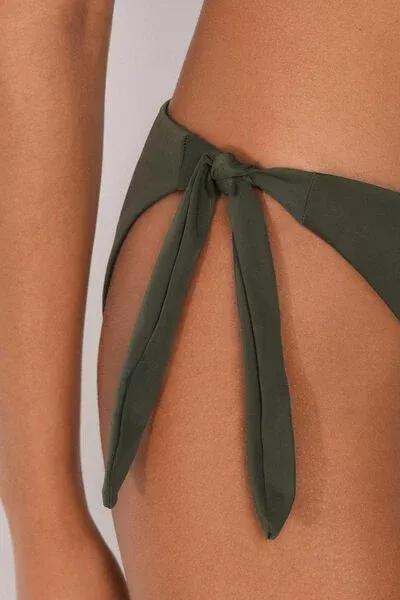 Green Premium Sculpt Tie Bikini Bottoms, 5501_164E, large image number 3