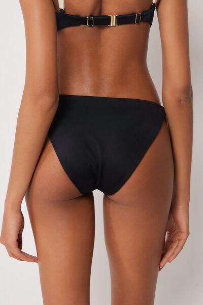 White/Black Elegant Bicolour Bow Bikini Bottoms, 5501_183E, medium