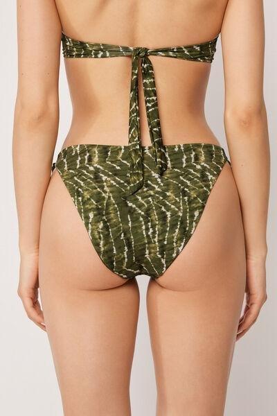 Green Tie-Dye Bow Bikini Bottoms, 5501_187E, large image number 2