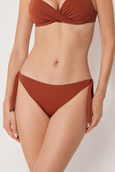 Brown Premium Fit Bow Detail Bikini Bottoms, 5501_161E, large image number 1
