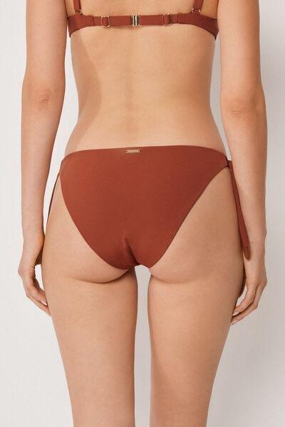 Brown Premium Fit Bow Detail Bikini Bottoms, 5501_161E, large image number 2