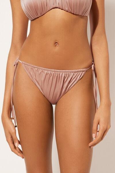 Pink Tie Detail Bikini Bottoms, 5501_105E, large image number 0