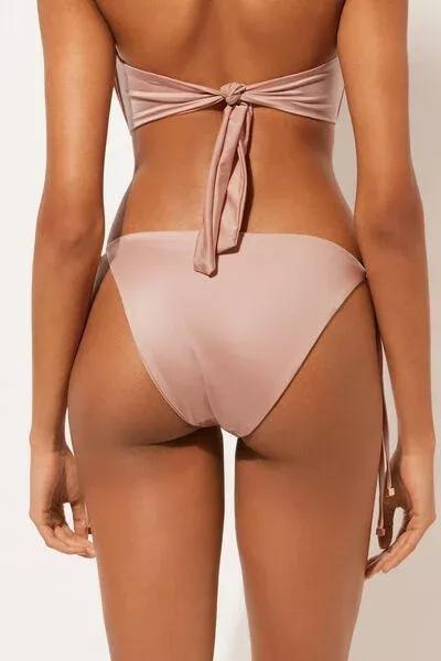 Pink Tie Detail Bikini Bottoms, 5501_105E, large image number 2