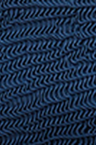 Navy Crinkle Waves Tie Detail Bikini Bottoms, 5501_157E, large image number 4