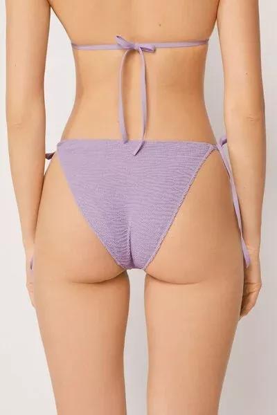 Violet Crinkle Waves Tie Detail Bikini Bottoms, 5501_235E, medium