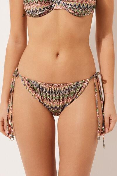 Multicolour Tie Bikini Bottoms, , large image number 1