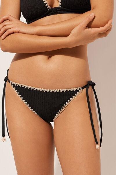 Black Tie Bikini Bottoms, 5501_051E, large image number 0