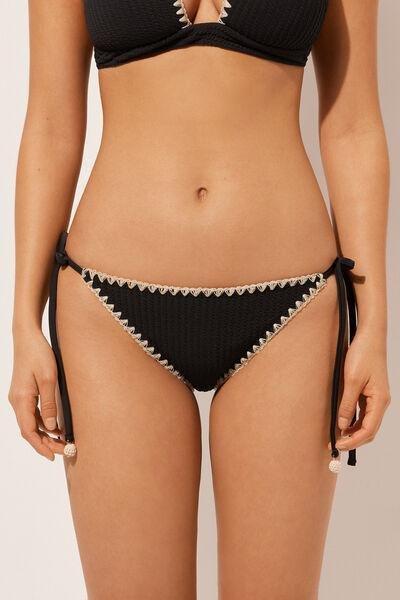 Black Tie Bikini Bottoms, 5501_051E, large image number 1