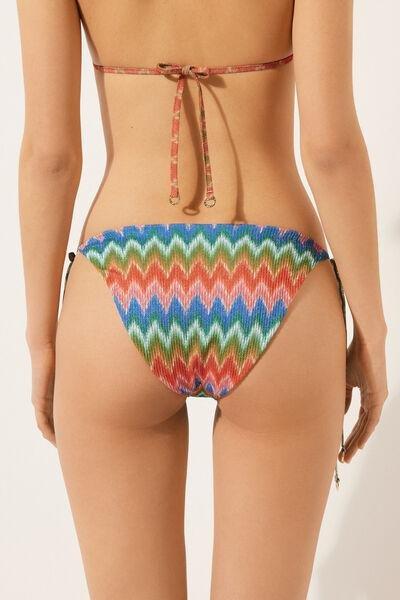 Multicolour Tie-Detail Bikini Bottoms, 5501_106E, large image number 2