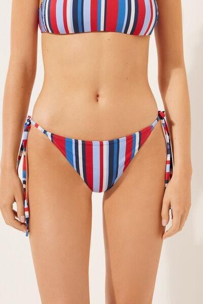 Multicolour Tie-Detail Bikini Bottoms, 5501_096E, large image number 1