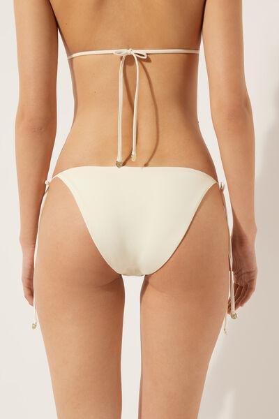 White Tie-Detail Bikini Bottoms, , large image number 2