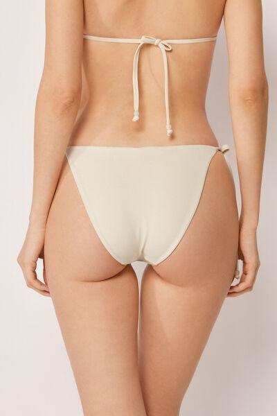 White Sequin Net Tie Bikini Bottoms, 5501_176E, large image number 2