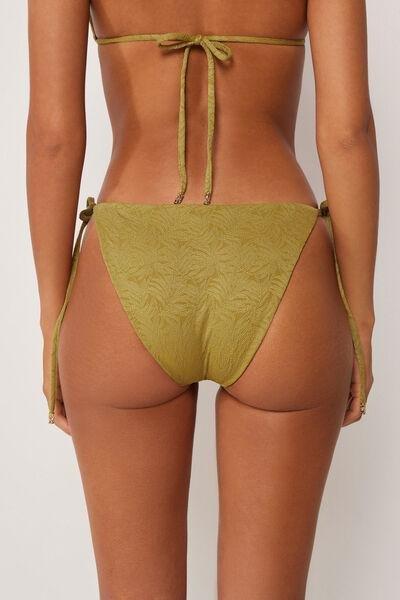 Green Wild Jungle Tie Bikini Bottoms, 5501_185E, large image number 2