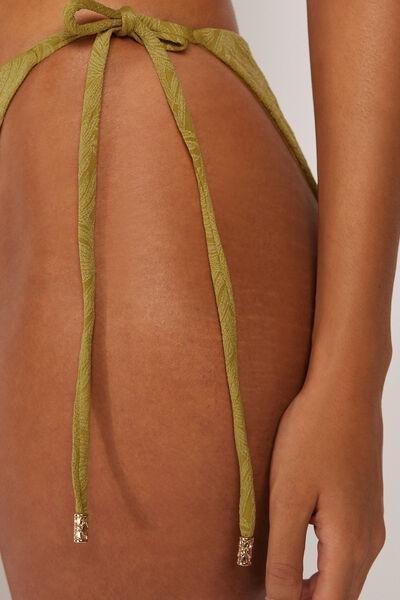Green Wild Jungle Tie Bikini Bottoms, 5501_185E, large image number 3