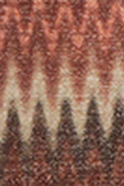 Brown Golden Chevron Thong Bikini Bottoms, 5501_151E, large image number 4