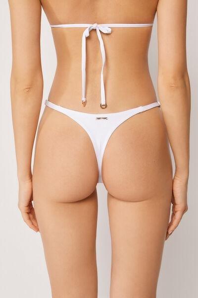 White Premium Fit Thong Bikini Bottoms, 5501_238E, medium