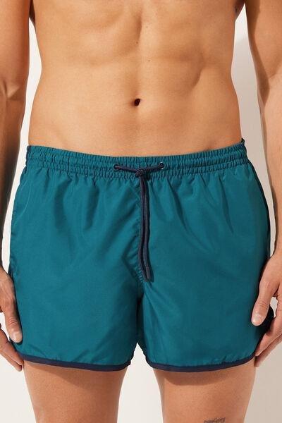 Blue Boxer Swim Shorts, , large image number 1
