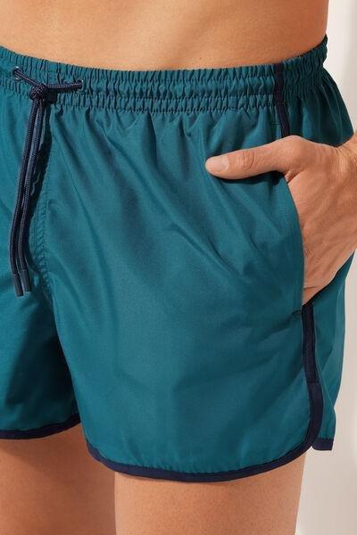 Blue Boxer Swim Shorts, 5501_086E, large image number 3