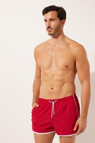Red Boxer Swim Shorts, , large image number 0