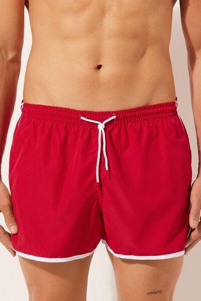 Red Boxer Swim Shorts, , large image number 1