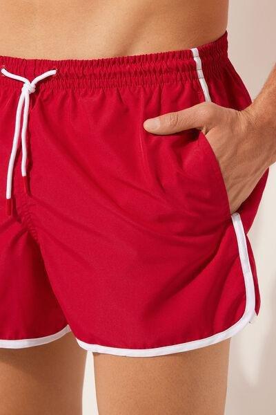 Red Boxer Swim Shorts, 5501_087E, large image number 3