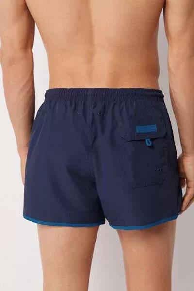 Blue Sport Boxer Swim Shorts, 5501_215E, large image number 2