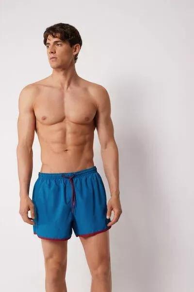 Navy/Red Sport Boxer Swim Shorts, 5501_216E, large image number 1