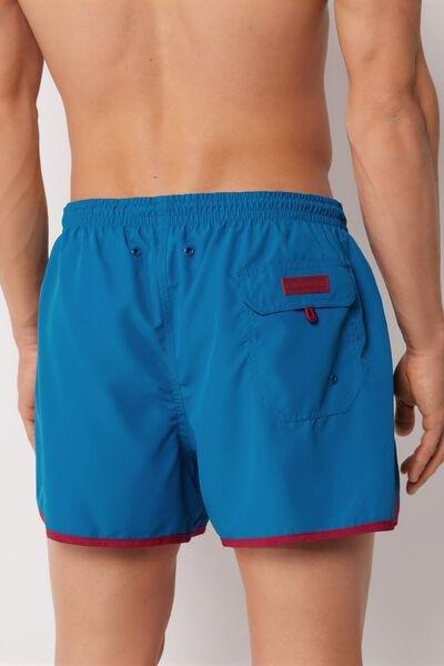 Navy/Red Sport Boxer Swim Shorts, 5501_216E, large image number 2