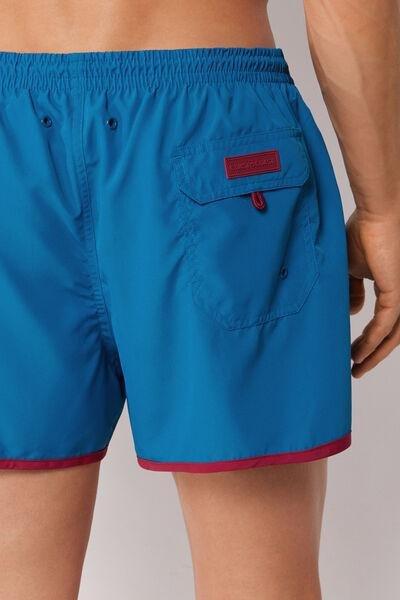 Navy/Red Sport Boxer Swim Shorts, 5501_216E, large image number 3