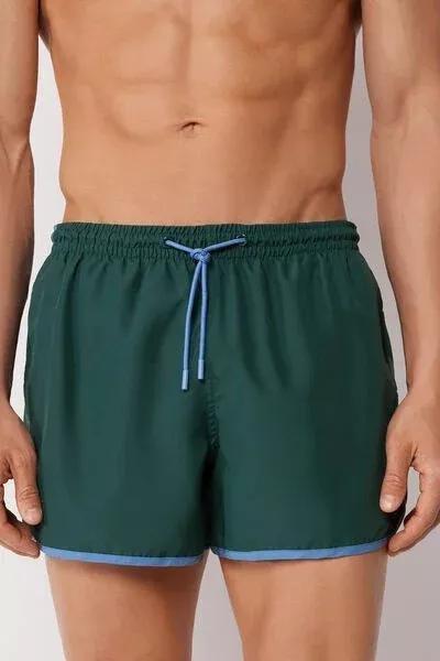 Green/Blue Sport Boxer Swim Shorts, 5501_217E, large image number 1