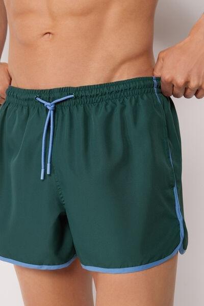 Green/Blue Sport Boxer Swim Shorts, 5501_217E, large image number 4
