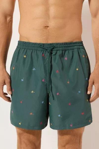 Multicolour Patterned Boxer Swim Shorts, 5501_091E, medium