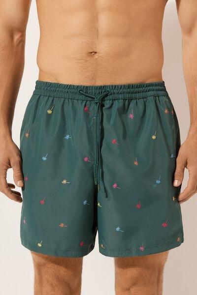 Multicolour Patterned Boxer Swim Shorts, , large image number 1