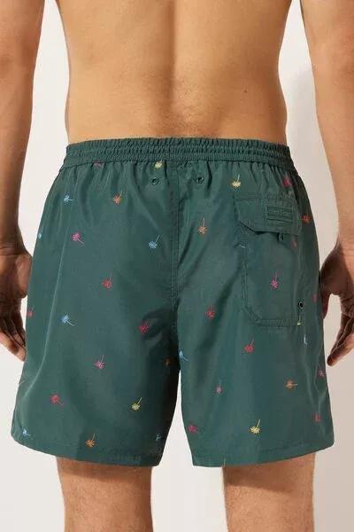 Multicolour Patterned Boxer Swim Shorts, 5501_091E, medium