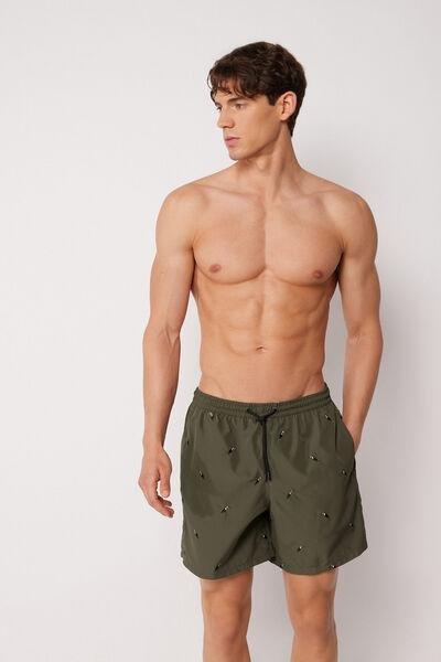 Brown Formentera Patterned Boxer Swim Shorts, 5501_225E, medium