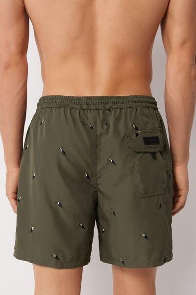 Brown Formentera Patterned Boxer Swim Shorts, 5501_225E, medium