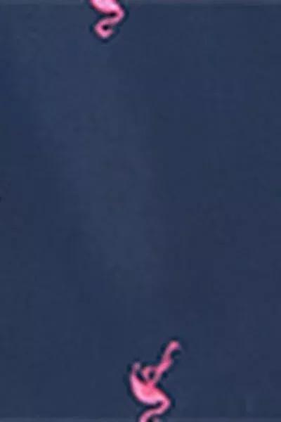 Navy Patterned Boxer Swim Shorts, 5501_935C, large image number 4