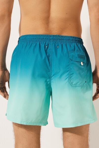 Blue Patterned Boxer Swim Shorts, , large image number 2
