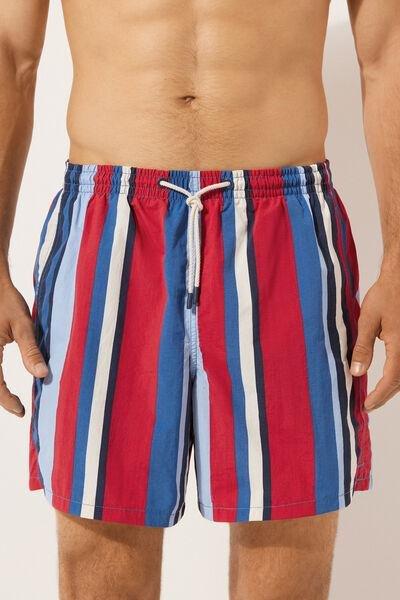 Multicolour Patterned Boxer Swim Shorts, , large image number 1