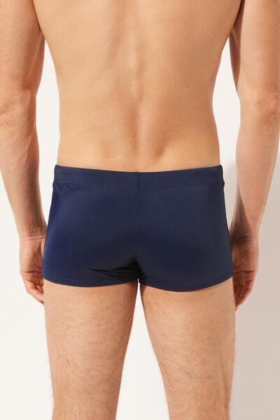 Navy Boxer-Style Swim Shorts, , large image number 2