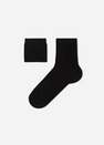 Calzedonia - Black Short Cotton Socks With Fresh Feet Breathable Material, Kids Boy